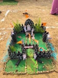 Students enjoyed building forts