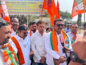 Burning of Harshvardhan Sapkals effigy