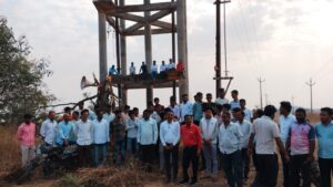 Citizens stage Sholay-style protest by climbing on water tanks to demand roads