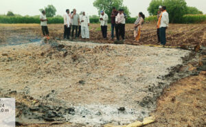 Three acres of gram are burnt to ashes