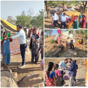 Distribution of clothes to the needy on the occasion of Sandeep Dada Shelke's birthday