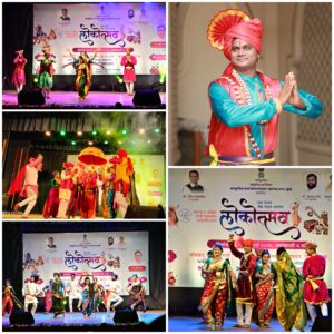 Prof. Nilesh Kad, a son of Buldhana, stole the show on stage at the folk festival.