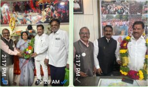 Grand Felicitation of MLA Sanjaybhau Gaikwad and Council President Pooja Gaikwad on behalf of the RPI.