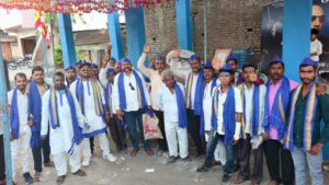 Tribute paid to Dr. Babasaheb Ambedkar at Malwandi on the occasion of his 135th birth anniversary.