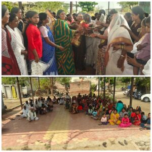 Offering of Kheer by Devotees Returning from a Pilgrimage to Bodh Gaya