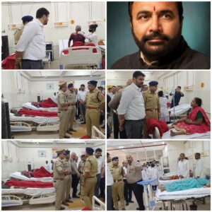 Bus carrying devotees on a pilgrimage meets with an accident.