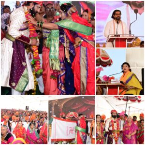 The wedding ceremony of Chhatrapati Shivaji Maharaj and Maharani Gunwantabai was celebrated with great enthusiasm at Karvand