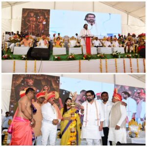 The wedding ceremony of Chhatrapati Shivaji Maharaj and Maharani Gunwantabai was celebrated with great enthusiasm at Karvand.