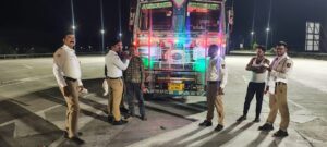 Checking for drunk drivers on Samruddhi Highway