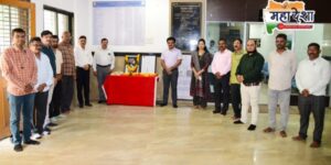 Tribute paid to Chhatrapati Sambhaji Maharaj at the Buldhana District Collector's Office.