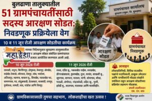 Draw of lots for member reservations for 51 Gram Panchayats in Buldhana Taluka 