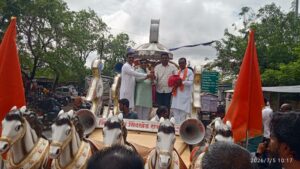 Jijau Smrutijyot Rath Yatra sets off from birthplace to Samadhi site.