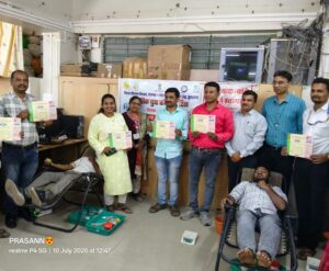 Blood donation in Buldhana on the occasion of World Youth Skills Day.