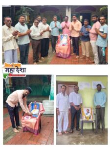 Tribute paid to Ajitdada Pawar at Vishvavi on the occasion of his birth anniversary.
