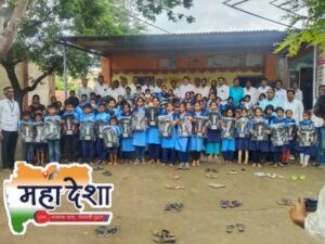 A helping hand for the 'Dnyanvruksha' at Padali Shinde School.