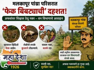 Panic caused by a fake leopard in the Malkapur Pangra area.