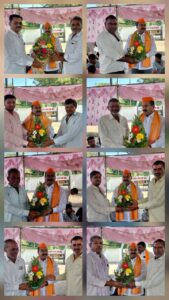 Shiv Sena District Chief Jalindar Budhwat showered with affection.