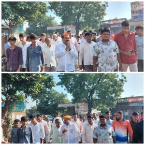 Shiv Sena District Chief Jalindar Budhwat showered with affection.