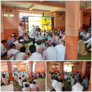 Shiv Sena District Chief Jalindar Budhwat showered with affection.
