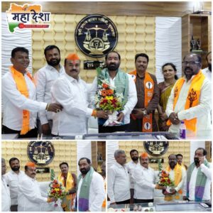 MLA Nitin Deshmukh pays a goodwill visit to the Buldhana Agricultural Produce Market Committee.