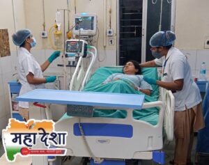 Female staff at the District Women's Hospital: Embodiments of Navdurga, guardian angels for expectant mothers. 