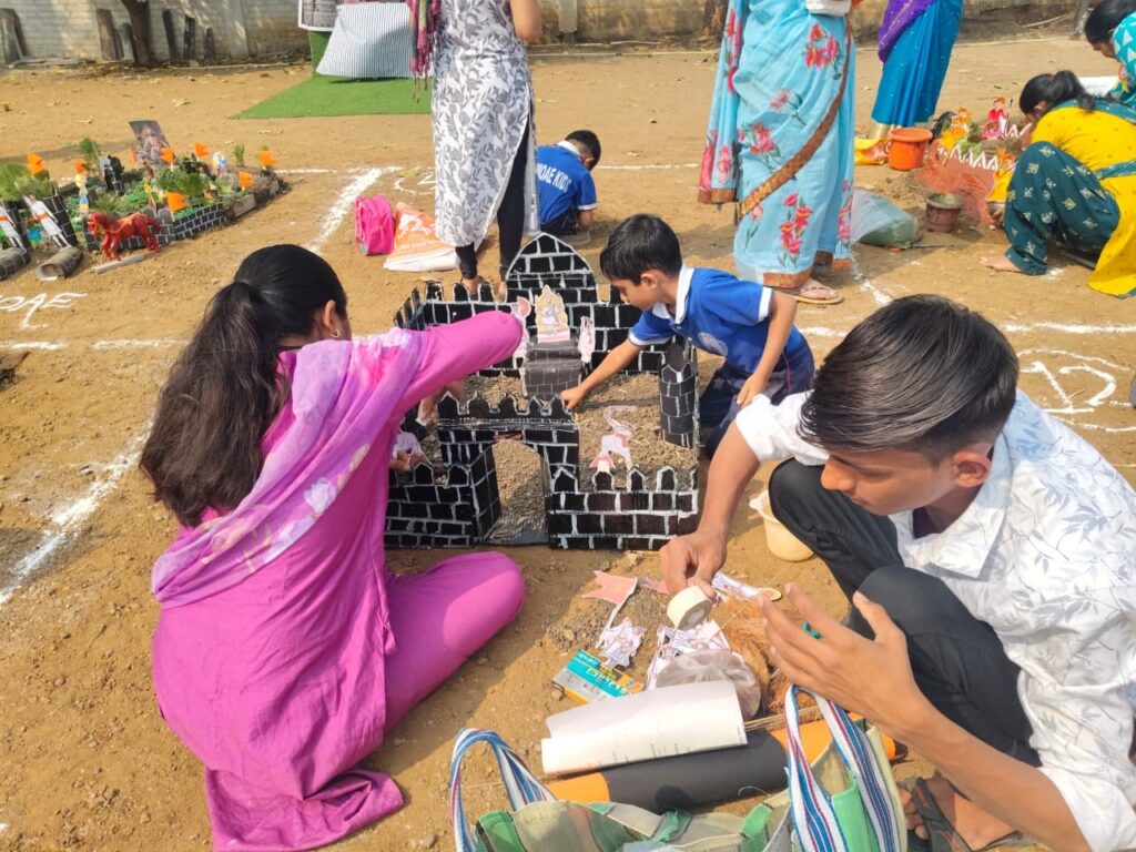 Students enjoyed building forts