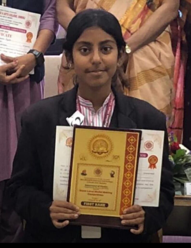 Ridala wins first prize in state-level science model making competition