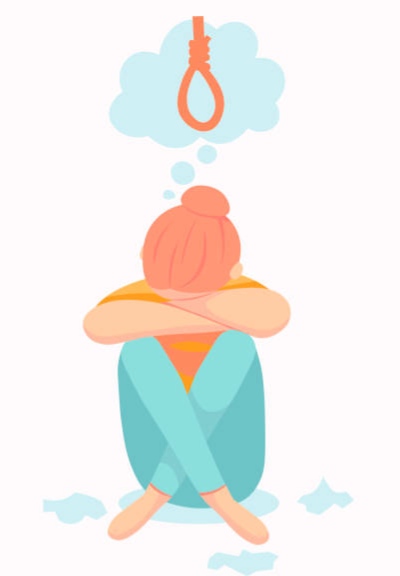 Young woman hangs herself