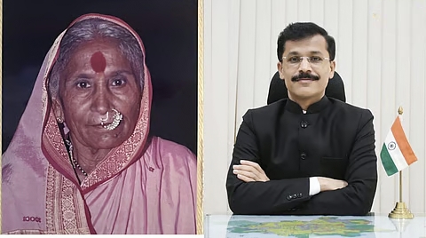 Setting aside tradition, a Banyan tree planted in memory of a mother.