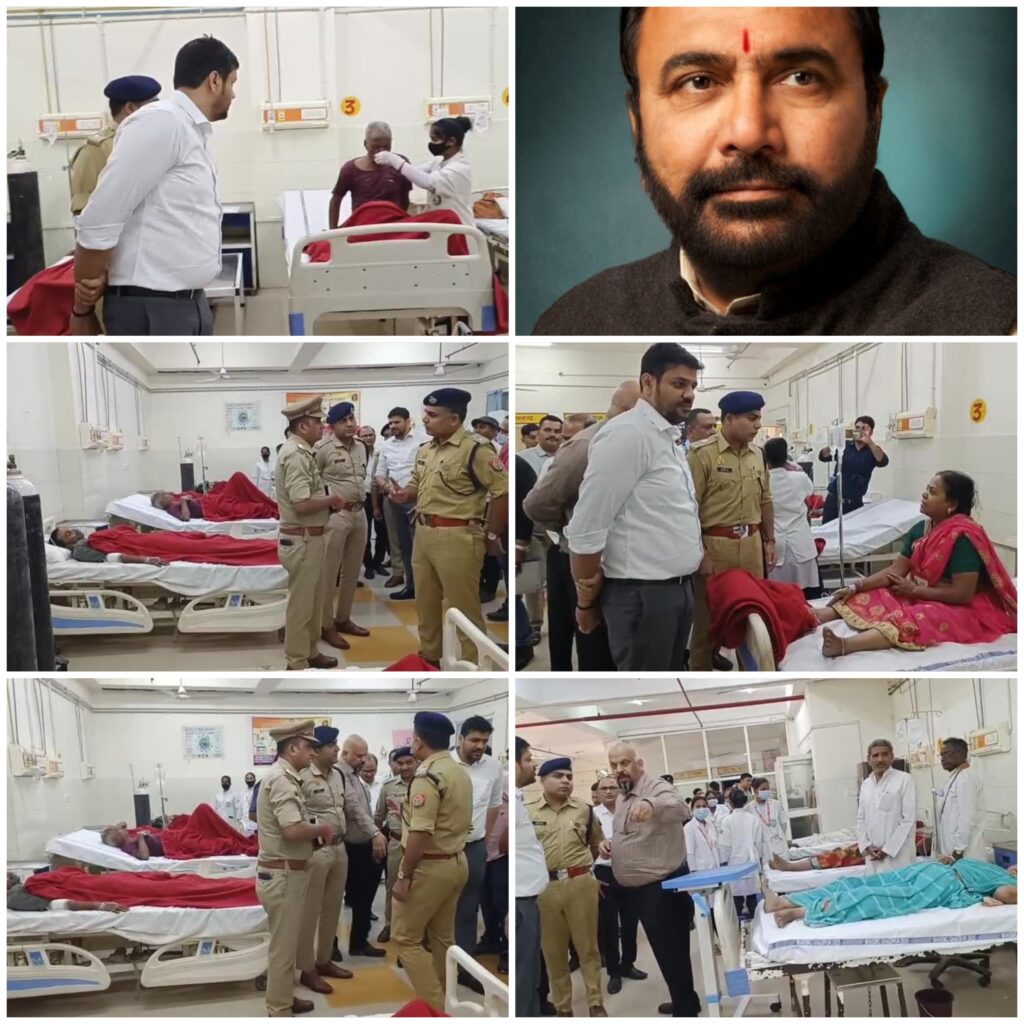 Bus carrying devotees on a pilgrimage meets with an accident.