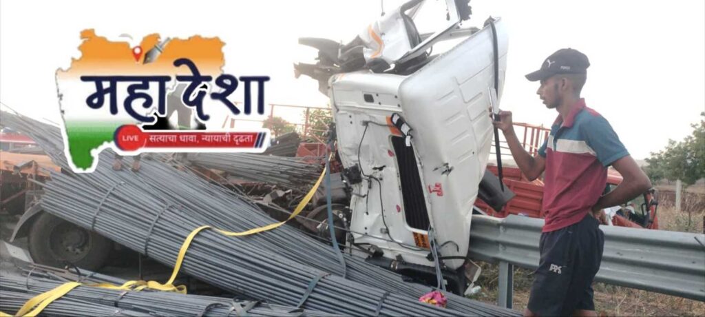 Horrific accident on Samruddhi Mahamarg; driver critically injured