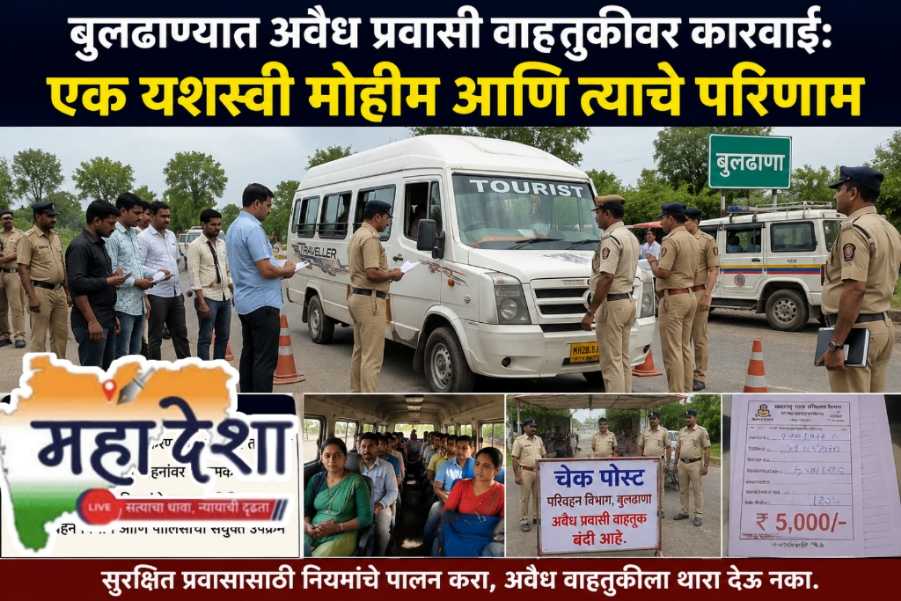 Crackdown on illegal passenger transport in Buldhana