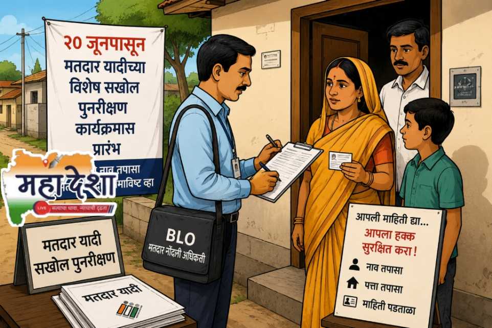 Special intensive revision programme for the electoral roll begins in Buldhana district.