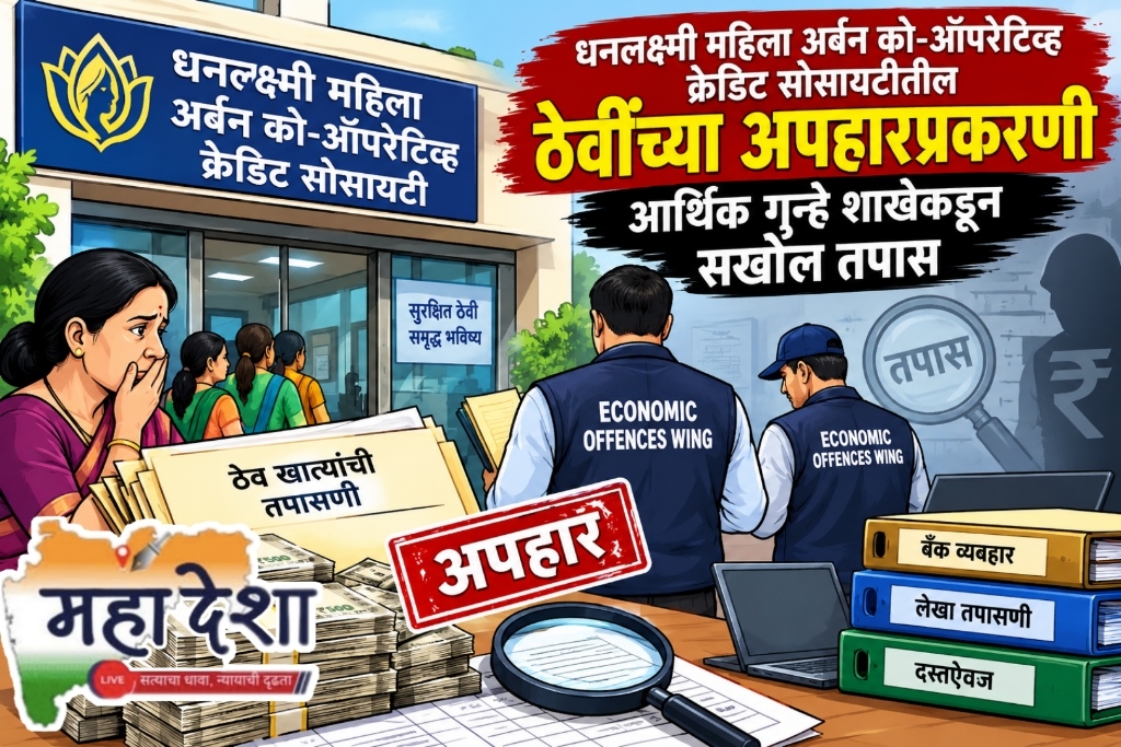 Economic Offences Wing to investigate the misappropriation of deposits at Dhanlaxmi Mahila Urban Society.