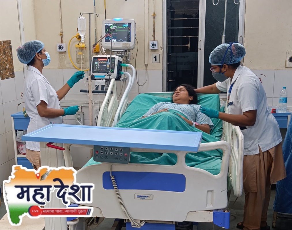 Female staff at the District Women's Hospital: Embodiments of Navdurga, guardian angels for expectant mothers.